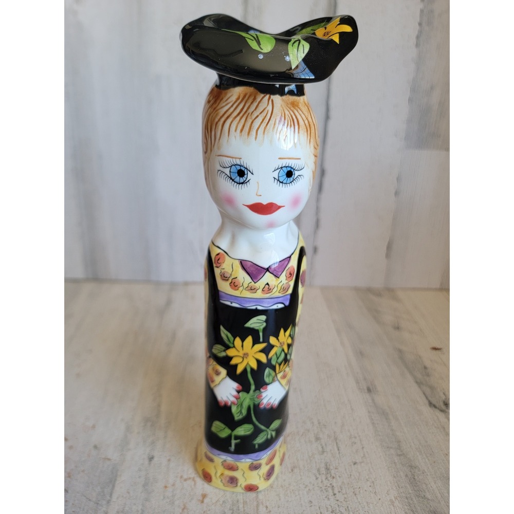 Susan Paley flower patty vintage vase ceramic skinny unique bella casa home